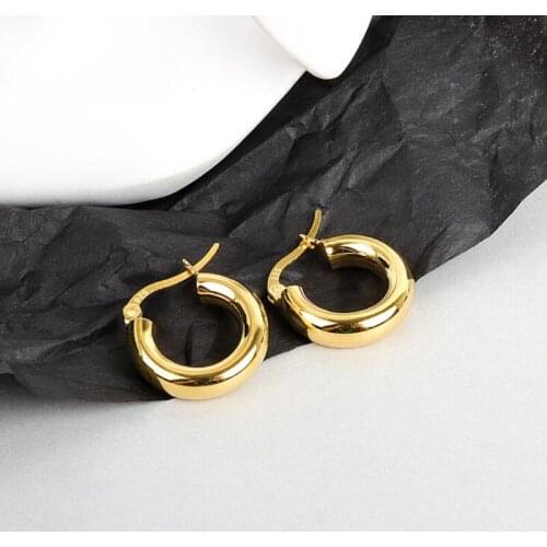 Silver Plated Circle Hoop Earrings For Women Birthday Party Simple Noble Gold Silver Color Fine Jewelry Gift