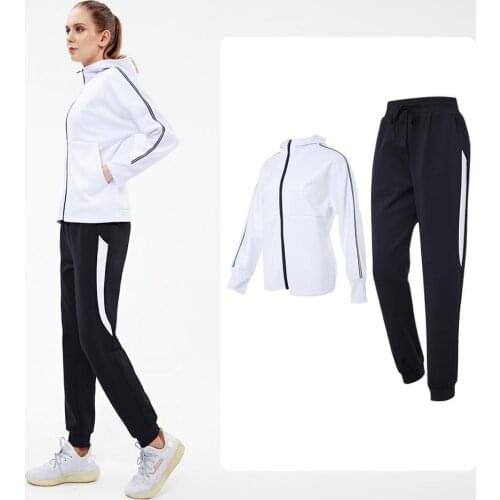 Vansydical 2020 Women Tracksuit Outfits Autumn Winter Running Training Suits Hooded Jackets+Sweatpants Outdoors Sportswear