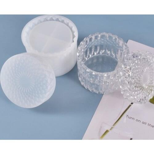 1 Set Round Storage Box Casting Silicone Mould DIY Crafts Container Case Jewelry Decorations Crystal Epoxy Resin Mold