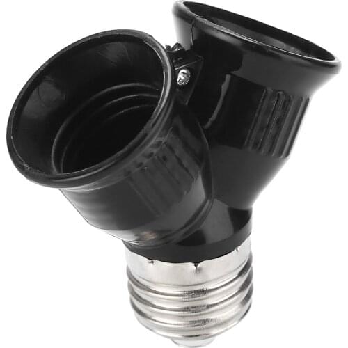 1pc E27 to 2 E27 Lamp Base E27 Y Shape Light Bulb Splitter Adapter Conversion E27 Light Lamp Bulb Socket
