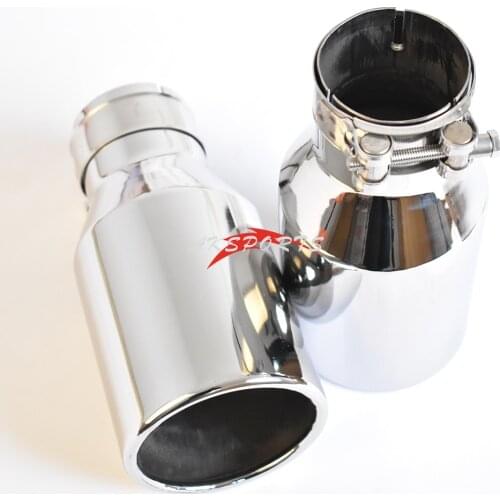 1PC Car Exhaust Tail Tip Stainless Steel Curly Layer Edge Muffler Pipe