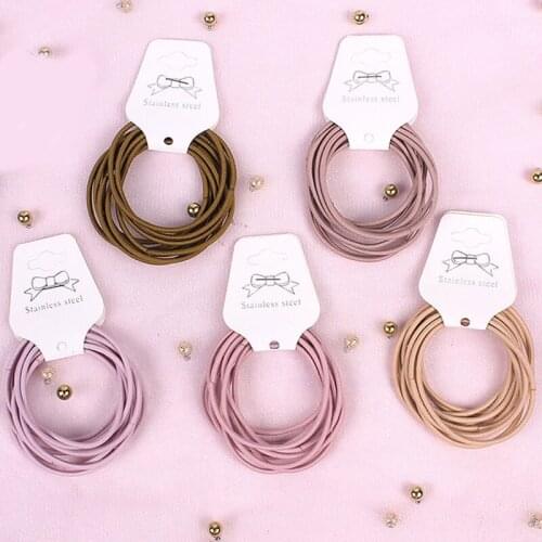 10 pcs girls chewing gum hair ring hair rope wholesale high elastic rubber band ponytail hair bundle head rope