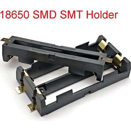 1x 2x 18650 Battery Holder Smd Smt Batteries Case Storage Box with Bronze Pins 1/2 Slot 2*18650 Rechargeable Battery Shell