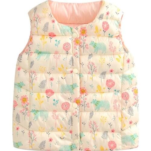 2020 Childrens Vest For Girls Baby Girl Clothes Kids Baby Jackets Outerwear Cotton Warm Children Vest Waistcoat Coats