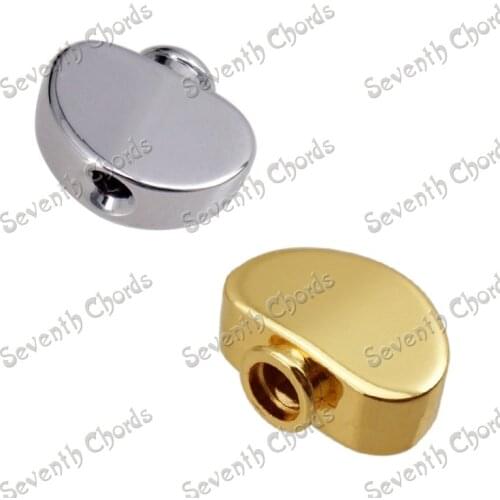 6 Pcs Metal Samll Half Round Guitar Tuning Peg Tuners Machine Heads Replacement Buttons knobs Handle - Golden & Chrome