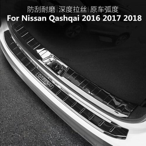 Free Shipping car styling stainless steel External internal Rear bumper Protector Sill For Nissan Qashqai 2017 2018 car styling