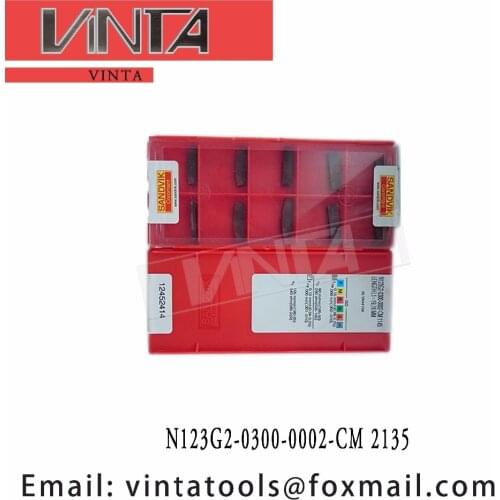 Free shipping high quality N123G2-0300-0002-CM 2135 cnc carbide glooving inserts