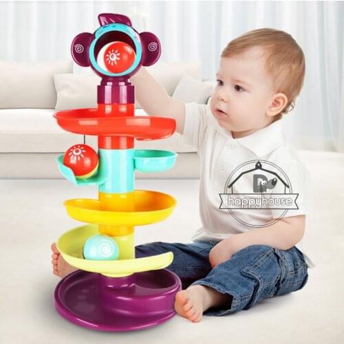Marble Run Race Track Building Blocks Kids 3D Maze Ball Roll Toy DIY Marble Run Race Coaster Set Stacking Blocks for Baby Kids