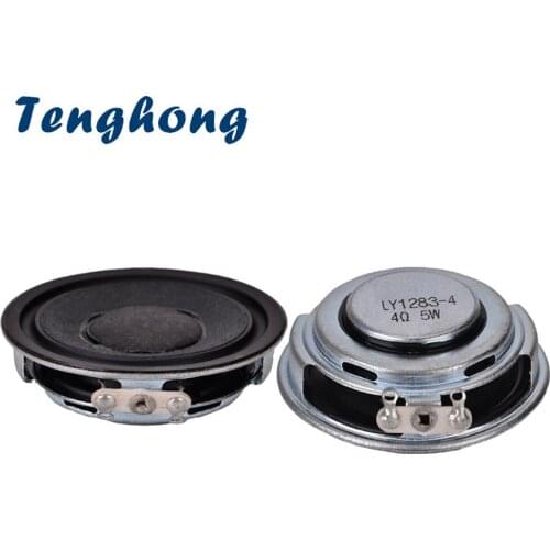 Tenghong 2pcs 43MM Full Range Speakers 16 Core 4Ohm 5W Audio Portable Speakers Neodymium Magnet Ultra Thin Loudspeaker Horn DIY
