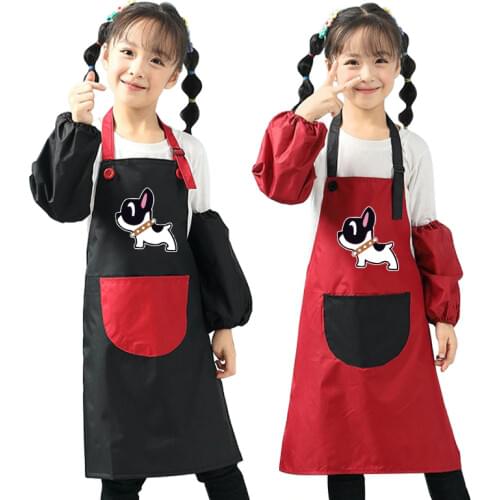 Men Women Kindergarten Childrens Painting Apron Waterproof And Oil-proof Household Eating Gowns Art Class Smock Print LOGO