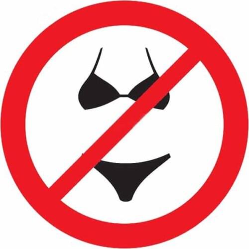 Fuzhen Boutique Decals Exterior Accessories Nudist Zone Theme Pattern Personality Car Stickers Waterproof Boats Yachts Saunas