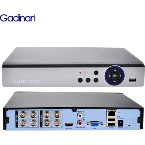 GADINAN 8CH AHD XVI 5MP DVR 5 in 1 Security H.264 Hybrid Video Recorder for XVI AHD TVI CVI Analog IP Camera Home CCTV System