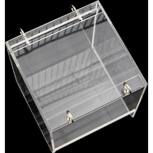 H7JB Deluxe Bird Bath Cage Adjustable Hanging Upgraded Large with Clear View Transparent Pet Parrot Bath Household Practical