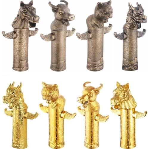 Bronze and Gold Color Brass Material Deck Mounted Cold & Hot Water of Zodiac Artisitc Faucet
