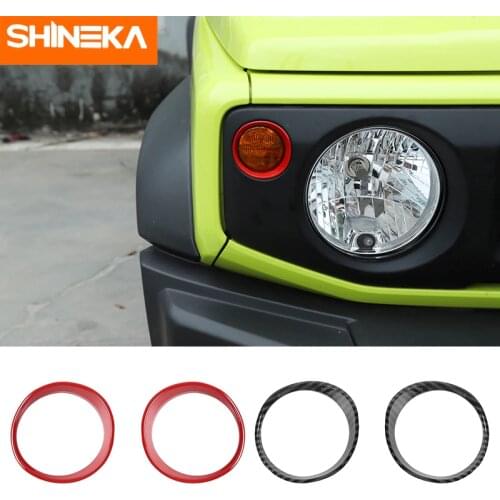 SHINEKA Lamp Hoods For Suzuki Jimny JB74 Car Front Signal Turn Lamp Decoration Cover Stickers For Suzuki Jimny 2019+ Car Styling