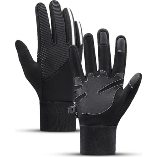 Men Motorcycle Riding Gloves Winter Outdoor Skiing Warm Fishing Glove Non-slip Waterproof Full Finger Windproof Sports Equipment