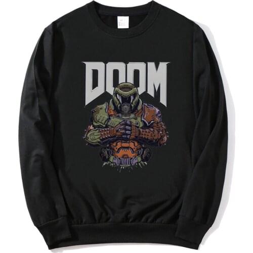 New Arrival Doom Eternal Tracksuit Long-Sleeve Game Slayer Skull Sportswear Print Streetwear Sweatshirt Cotton Korean Style Tops