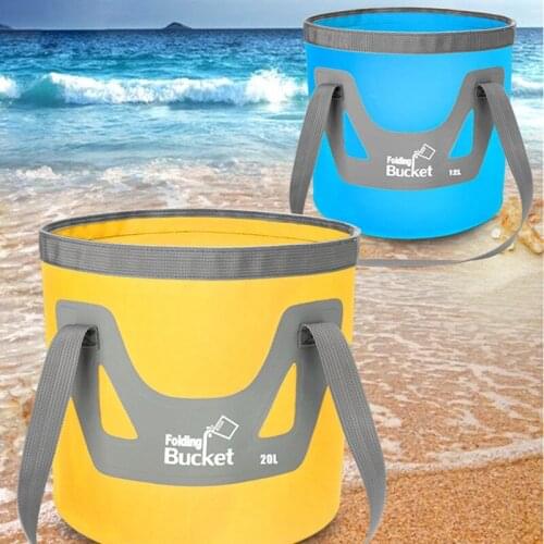 New Fishing Folding Bucket Water Bags Outdoor Convenient Picnic Camping Beach Box Thickened Large Capacity Car Wash Bucket