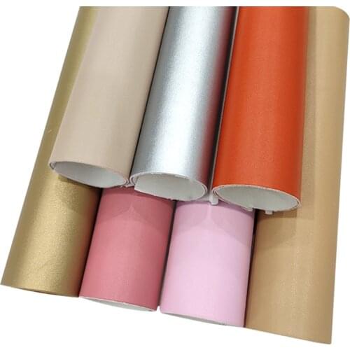 Solid Color NAPA PU Faux Artificial Leather Fabric Sheet for Making Bag/Hair Bow/Decorative/Cover/Craft/Sewing