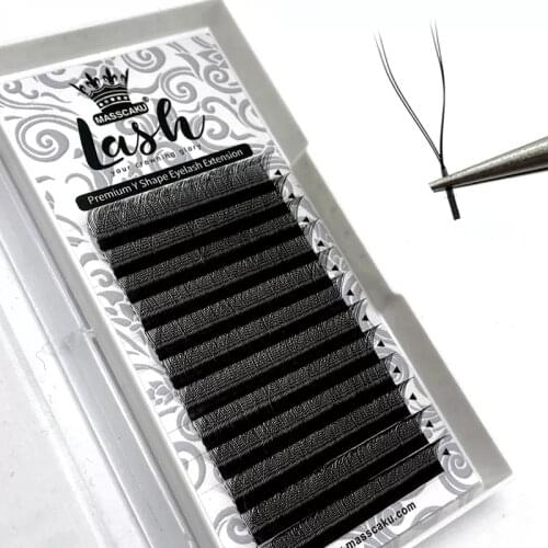 Hot selling Y Shaped Eyelash Extensions Synthetic Y Type False Eyelashes New Style Lash Extension y 8-14mm Lash Wholesale