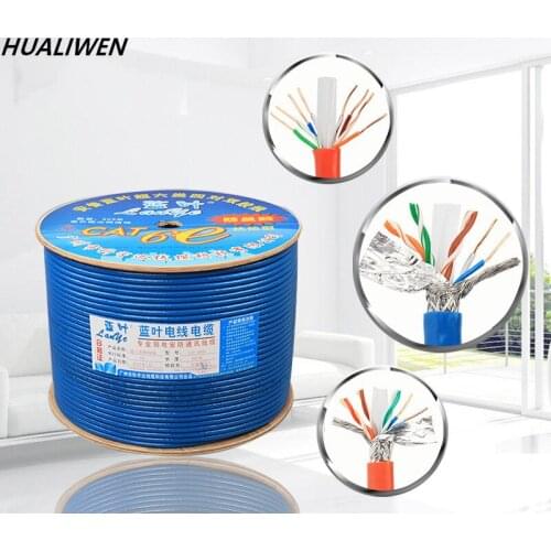 Super Category 6 Network Cable Pure Copper 0.58 Oxygen-free Copper Gigabit Network Cable Double Shielded Twisted Pair