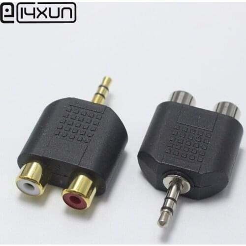 Eclyxun 3.5mm Male plug to RCA Female jack 3.5 to AV Audio Connector 2 in 1 Stereo Headset Dual Track Headphone