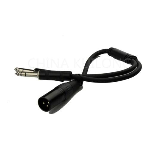 Brand New 0.18M XLR Merger Microphone Y Combiner XLR male to 2 1/4" stereo Male Microphone Cable adapte