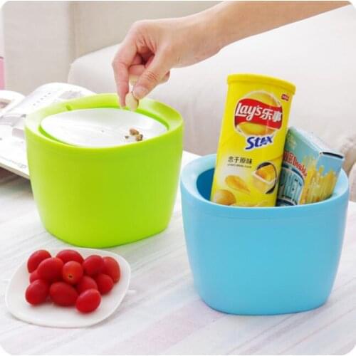 Japan Style Desktop Garbage Bucket Colorful Fashion Mini Removable Sundries Storage Bucket