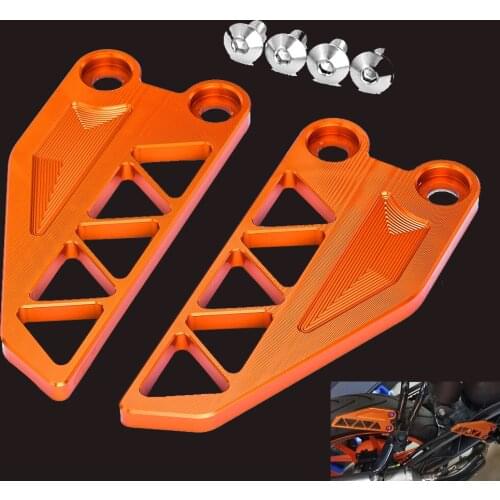 Rear Foot Protection Cover Mount Heel Guard Protector Shield For 250 390 2017 2018 2019 Motorcycle Aluminum Foot Plate