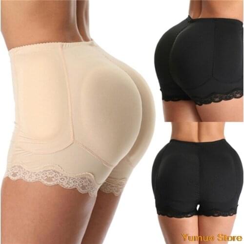 2021Tummy Control Sexy Panties Plus Size 5XL Ladies High Waist Push Up Shapers Lace Fake Ass Padded Loss Weight Female Shapwear