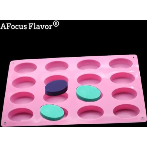 1 Pc DIY Natural Soap Silicone Mold Cavity 16 Oval Soap Making Lace Cakes Pastries Baking Pan Kitchen Stencil Accessoriess
