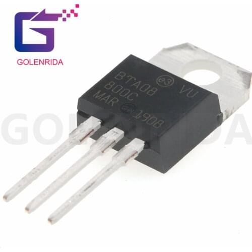 10PCS BTA08-800C BTA08-800 TO-220 8A 800V Transistor