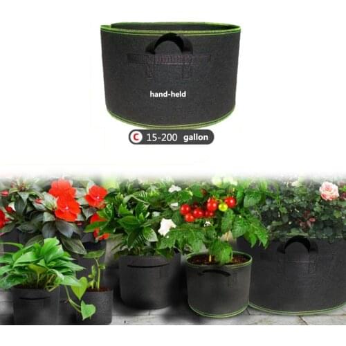 15 20 30 100 gallon Grow Bags Vegetable plant tree pots strawberry fabric garden tool growing Flower jardin