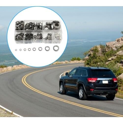 360Pcs M2-M10 Sealing Solid Washer Gasket Flat Ring Seal Assortment Kit Sealing Ring Rubber Flat Washer Assortment Kit