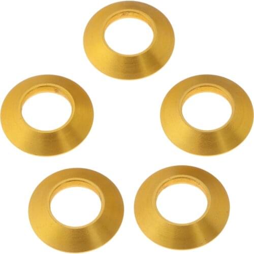 5PCS Golden Decoration Cover Ring TrimAluminum Winding Checks Fishing Spinning Rods Handle Building Component