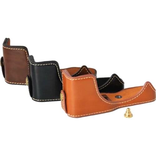 New PU Leather Camera Case Bag Half Body For Canon EOS M10 EOS M100 Bottom case Cover