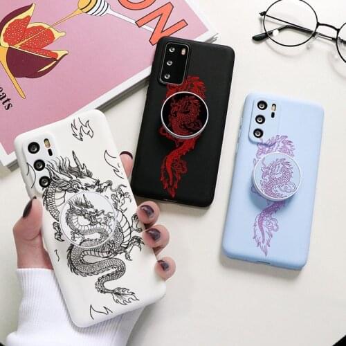 Stand Holder Red Dragon Funda For Xiaomi Redmi Mi 10 Note 8 8T 9 9S 10 S 10T 11 7 6 5 9A 9C Lite Pro Max Poco F3 X3 NFC TPU Case