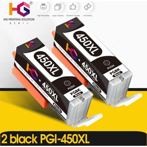 2 BLACK Compatible PGI 450 CLI 451 Ink cartridge For Canon PIXMA IP7240 MG5440 MG6340 MX924 MG7140 MG6440 MG5540 Printers