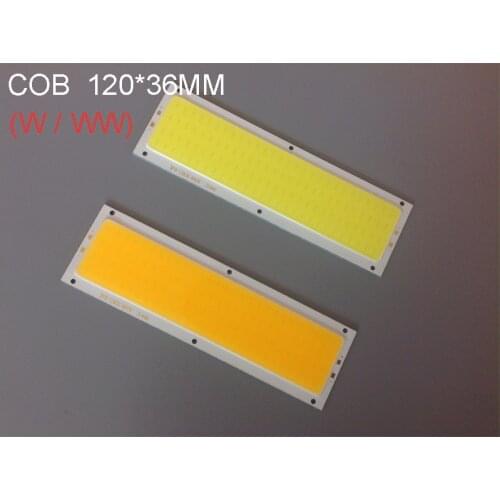 2pcs 10W COB LED Strip Lights Bulb Lamp Pure White Warm White DC12-14V 1000LM for DIY 120x36MM in diodes Wholesale Free Shipping