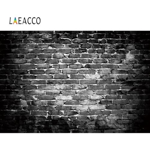 Laeacco Black Brick Wall Photo Backdrops Christmas Theme Photo Studio Party Baby Children Photophone Photography Backgrounds