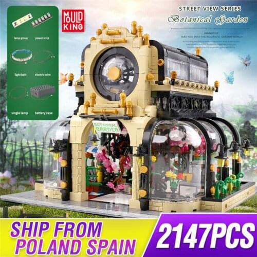 Mould King MOC Architecture Expert Streetview The Botanical Garden Shop Model Building Blocks Bricks Kids Educational Toys Gift