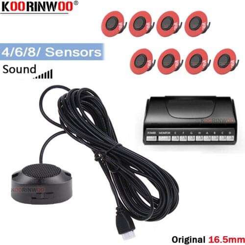 Koorinwoo Parkmaster Original Circle Flat 13MM Step Speaker Car Parking Sensor Front back Buzzer Car Detector Parking Assistance