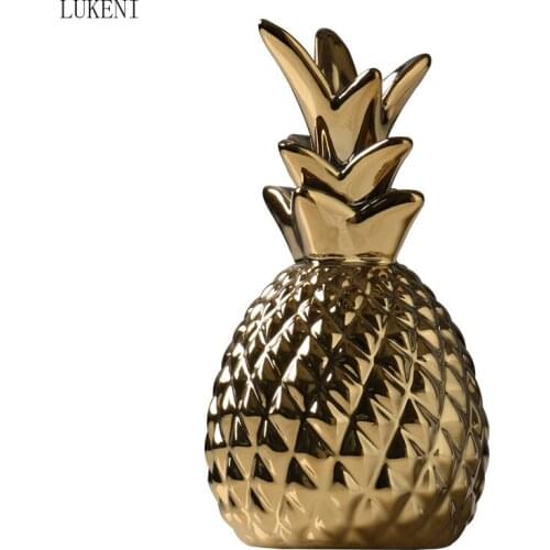Creative Pineapple Shape Ceramic Decoration Fruit Pineapple Decoration Props Interior Decoration Home Decoration