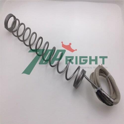 Best quality 220v 1500w ID1 1/2", length300mm hot runner coil heater with 1000mm kevlar wire