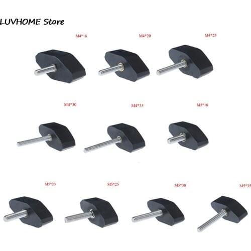 M4 M5 T Type Nylon Plastic Head Handle Thumb Screw Bakelite Bolt Black Bakelite Hand Screw