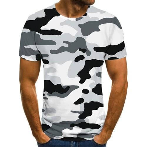 2021 new mens shirt camouflage summer casual 3d shirt printing the neck graphic t-shirt mens fashion large size streetwear