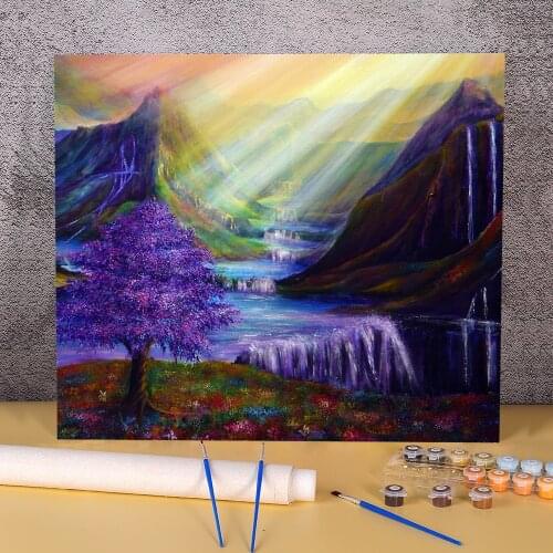 Natural Scenery Another Dream Coloring By Numbers Painting Kit Oil Paints 40*50 Painting On Canvas Handmade For Wholesale