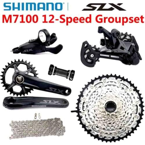 SHIMANO DEORE SLX M7100 Groupset 1x12-Speed 10-51T 32T 34T 170 175mm Crankset Mountain Bike Groupset M7100 Rear Derailleur