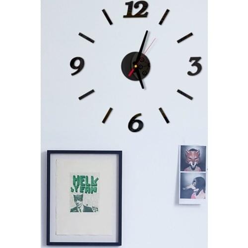 Wall Clock Watch Clocks 3D DIY Acrylic Mirror Stickers Living Room Quartz Needle Europe Horloge Christmas Gift New Year Decor