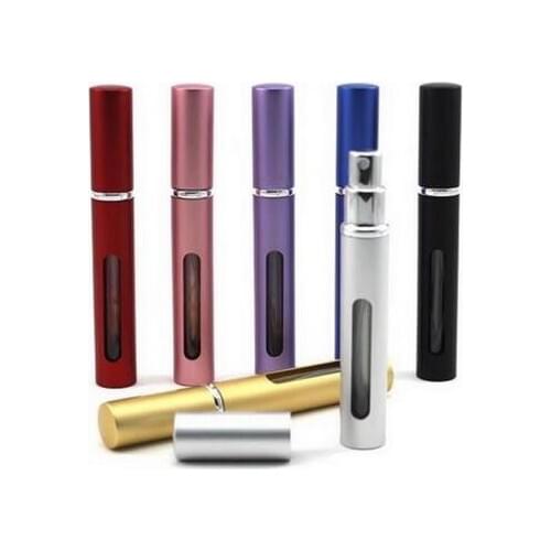 New 200pcs Refillable Protable 5ml Mini Empty Perfume Atomizer Bottle Travel Scent Pump Spray Case High Quality